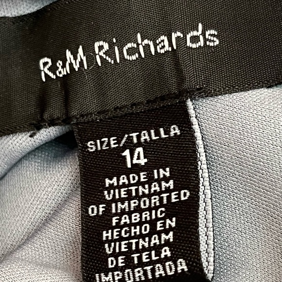 R&M Richards blue purple 2 piece long formal dress with jacket. Size 14. NWT. - Picture 6 of 16